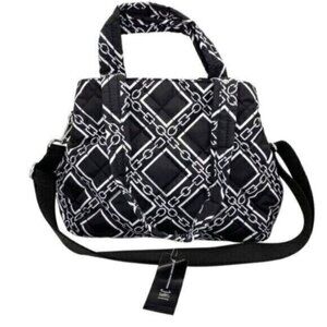 INC International Concepts Corah Satchel Quilted Nylon Crossbody Tote